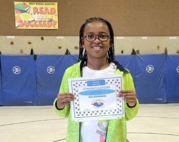 DJ received multidisciplinary care over several years at Seattle Children’s. He proudly displays his 4th grade inclusiveness award.