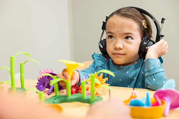 Hailee, pictured at Seattle Children's North Clinic in Everett, Wash., attends an Audiology appointment