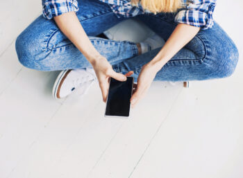 Child on electronic device