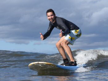 Now in long-term remission from acute lymphoblastic leukemia, Jedd is attending college and spends his free time in the water