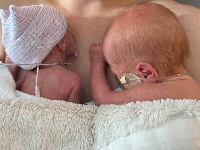 two newborn twins