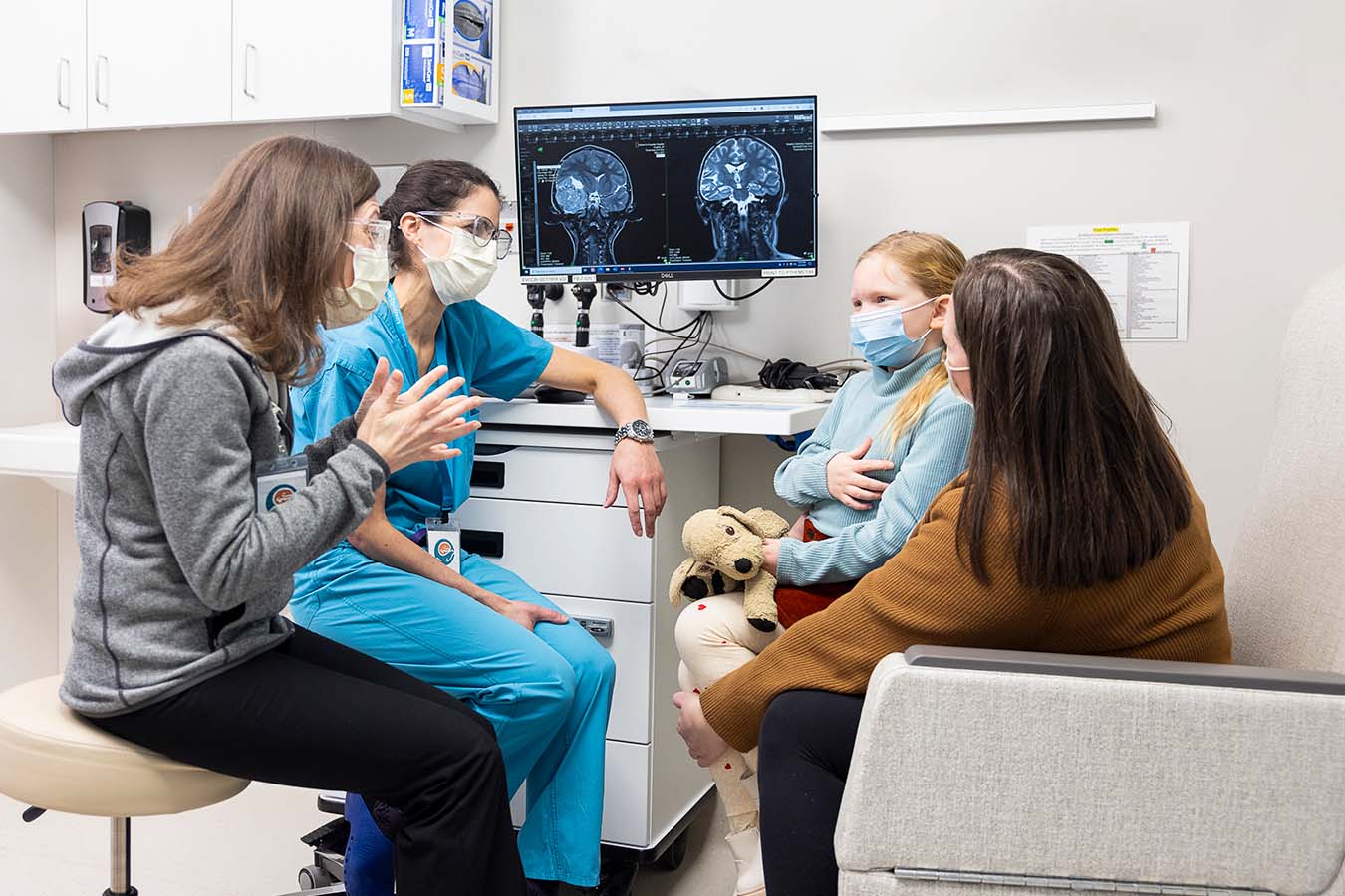 A mother an daughter speak to two Seattle Children's providers