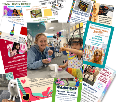 Collage depicting enrichment activities