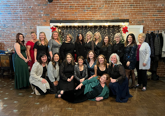 Members of the Coffman Guild pose for a group photo