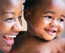 Mom and Baby smiling