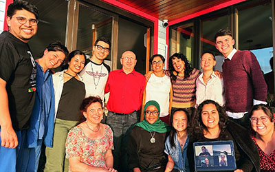 Residents pose for a picture.