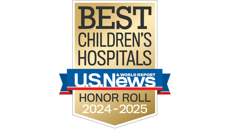 US News and World Report Best Children's Hospitals Badge